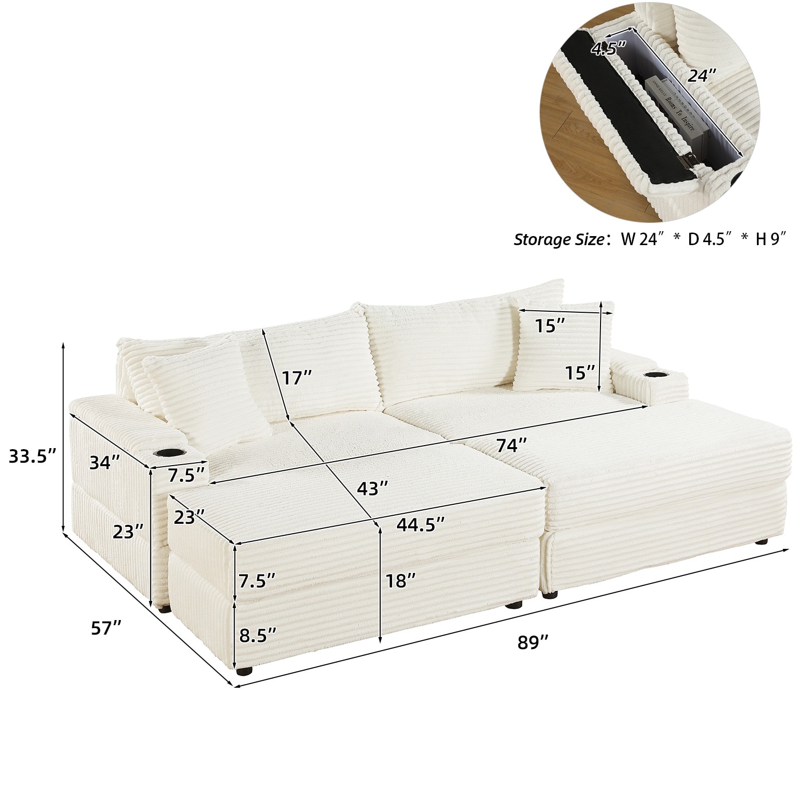 sofa With 2 toss pillows and a ottoman ,Comfy Sofa- Deep Seat Couch for Living Room sofa With 2 toss pillows and a ottoman ,Comfy Sofa- Deep Seat Couch for Living Room