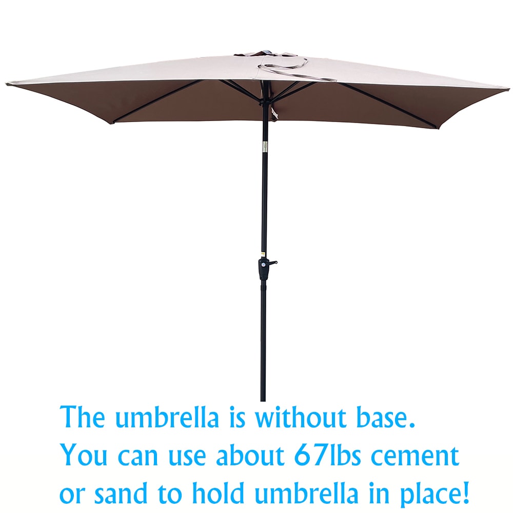 6 X 9ft Patio Umbrella Outdoor Waterproof Umbrella With Crank And Push Button Tilt Without Flap For Garden Backyard Pool Swimming Pool Market_voghion.com