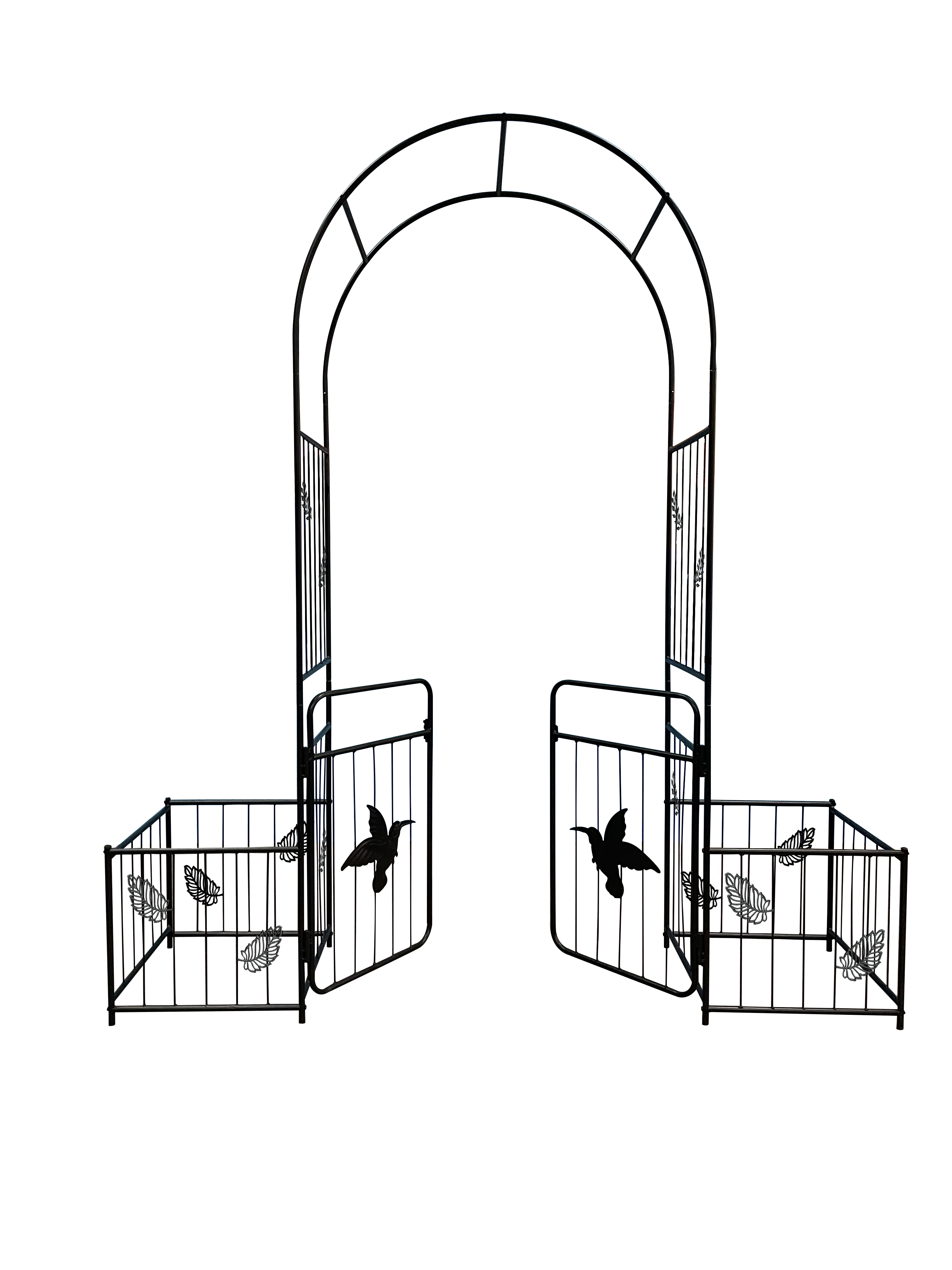 Metal Garden Arch Garden Arbor Trellis Climbing Plants Support Arch Outdoor Arch Wedding Arch Party Events Archway Black_voghion.com