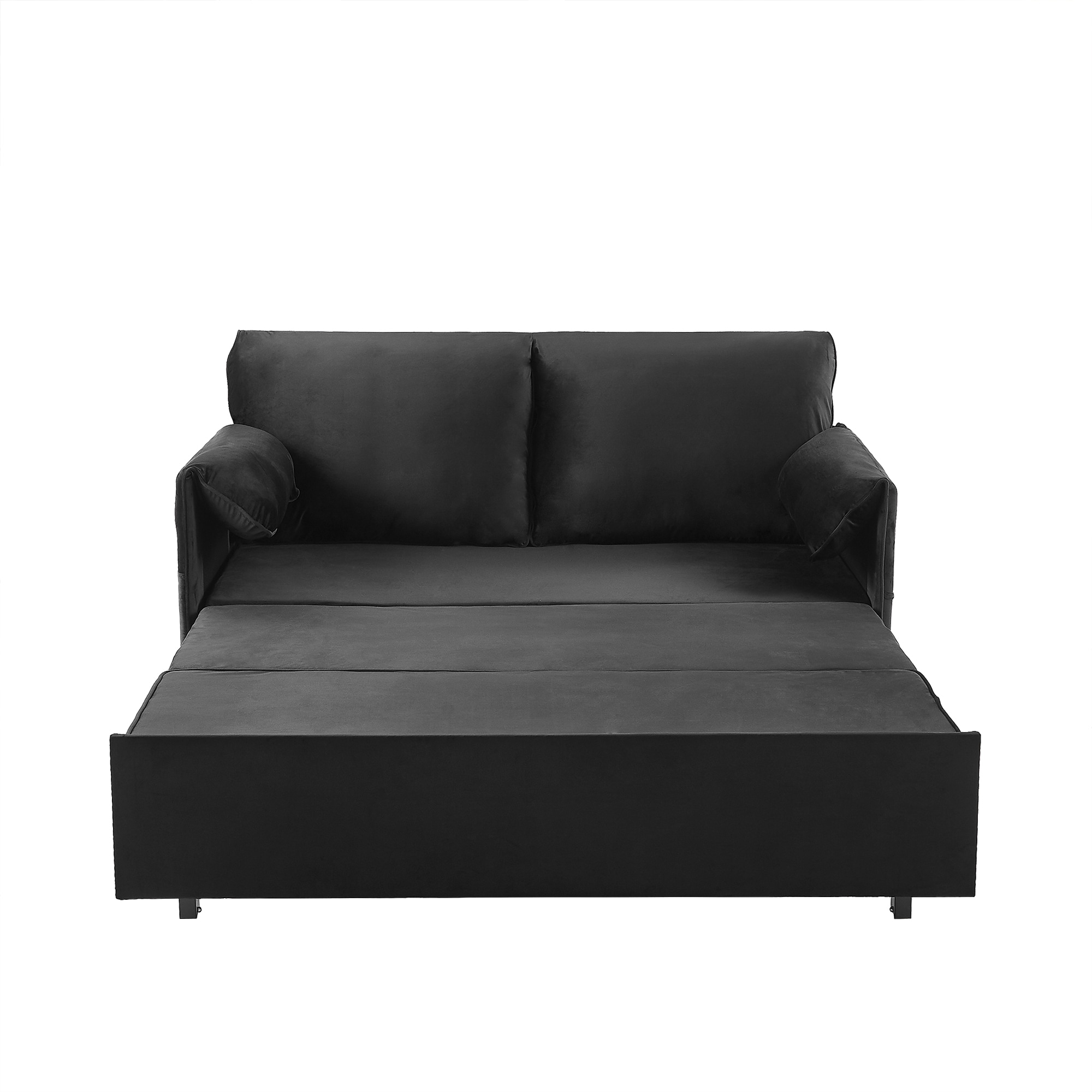 63inch Variable sofa bed with double armrest,
Black velvet fabric sofa bed,
Pull-down 80inch Comfortable large bed 63inch Variable sofa bed with double armrest,
Black velvet fabric sofa bed,
Pull-down 80inch Comfortable large bed