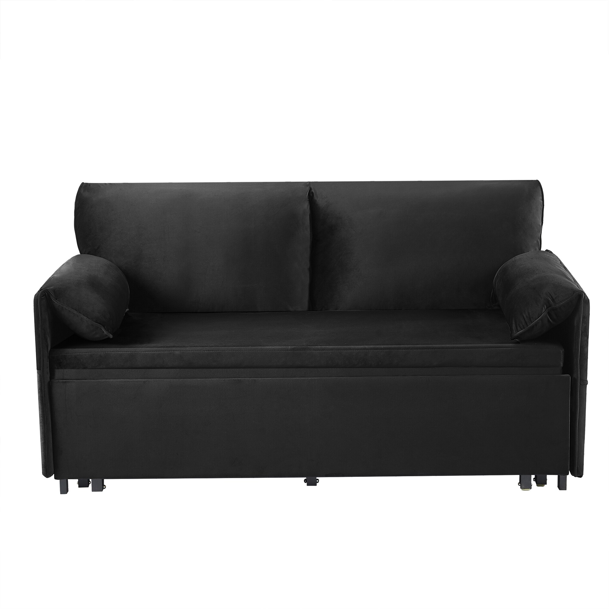 63inch Variable sofa bed with double armrest,
Black velvet fabric sofa bed,
Pull-down 80inch Comfortable large bed 63inch Variable sofa bed with double armrest,
Black velvet fabric sofa bed,
Pull-down 80inch Comfortable large bed