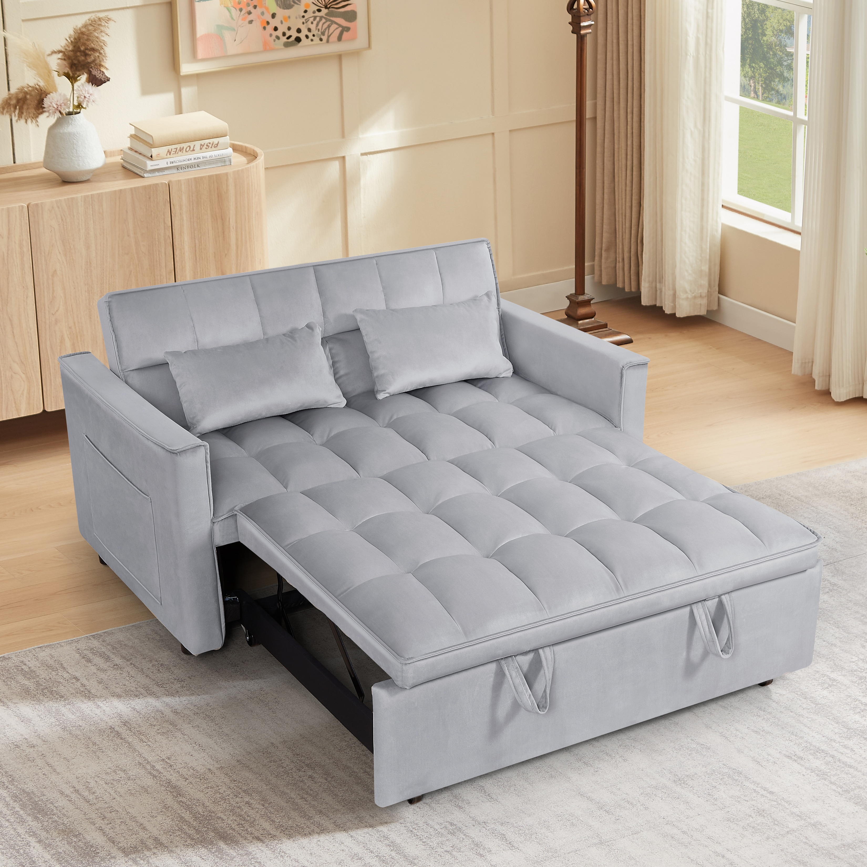 54inch adjustable backrest sofa or sofa bed,
futon sofa with double armrest and pouch,
Variable bed 69.7inch*46.5inch 54inch adjustable backrest sofa or sofa bed,
futon sofa with double armrest and pouch,
Variable bed 69.7inch*46.5inch