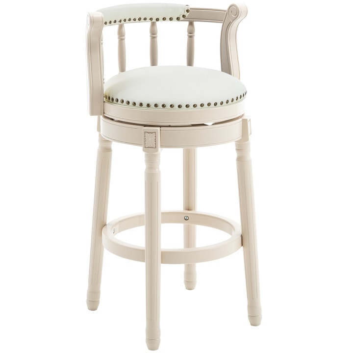 Bar Stools Seat Height 29.5'' Leather Wooden Bar Stools 360 Degrees Swivel Barstools Chair for Home Kitchen 1pc Bar Stools Seat Height 29.5'' Leather Wooden Bar Stools 360 Degrees Swivel Barstools Chair for Home Kitchen 1pc
