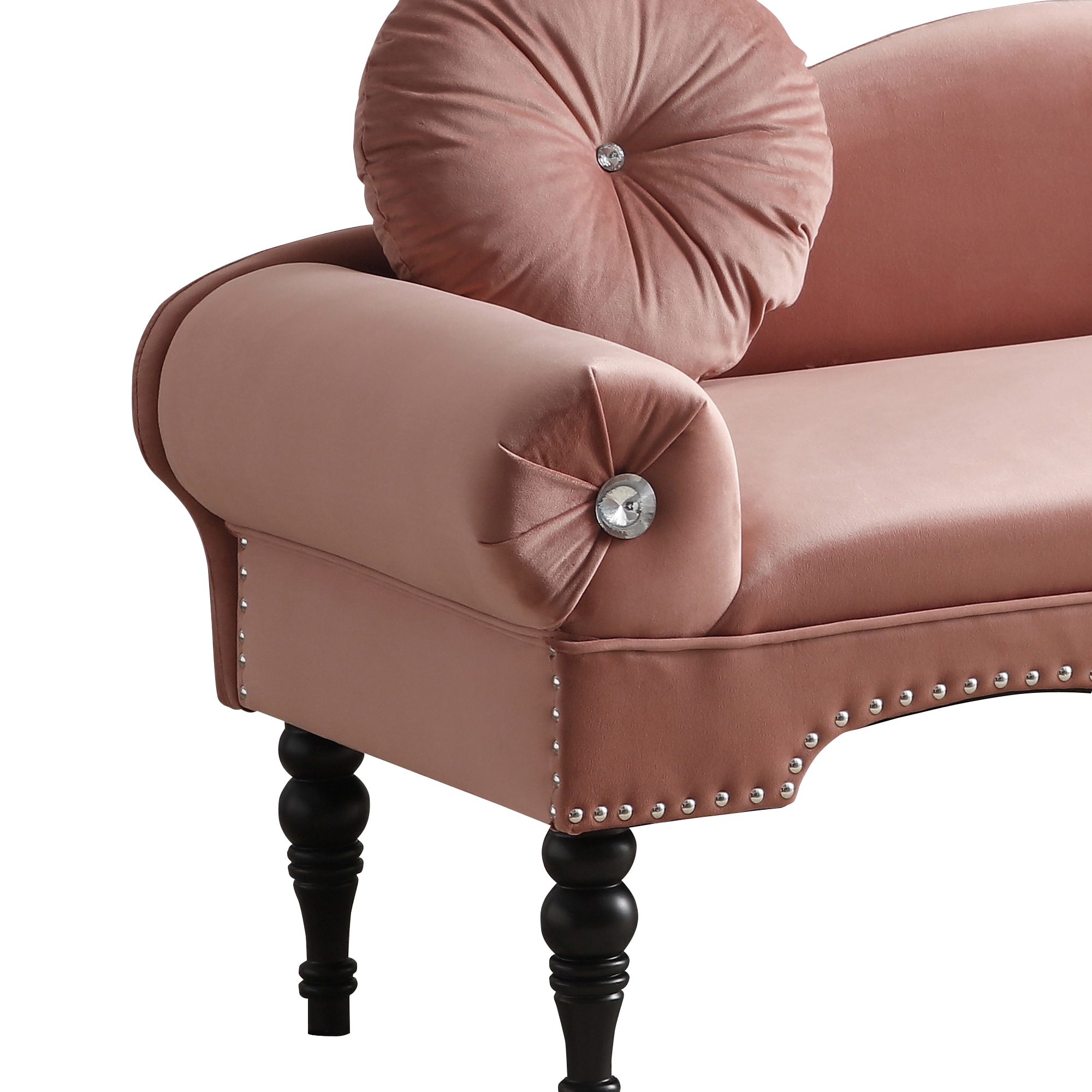 54"Width Modern Velvet Upholstered Loveseat Sofa Accent Bedside Entryway Bench Small Sofa 2 Seater Couch Settee for Living Room Bedroom Nail Head Trimming with Wood Legs 2 Pillows,Dark Pink 54"Width Modern Velvet Upholstered Loveseat Sofa Accent Bedside Entryway Bench Small Sofa 2 Seater Couch Settee for Living Room Bedroom Nail Head Trimming with Wood Legs 2 Pillows,Dark Pink
