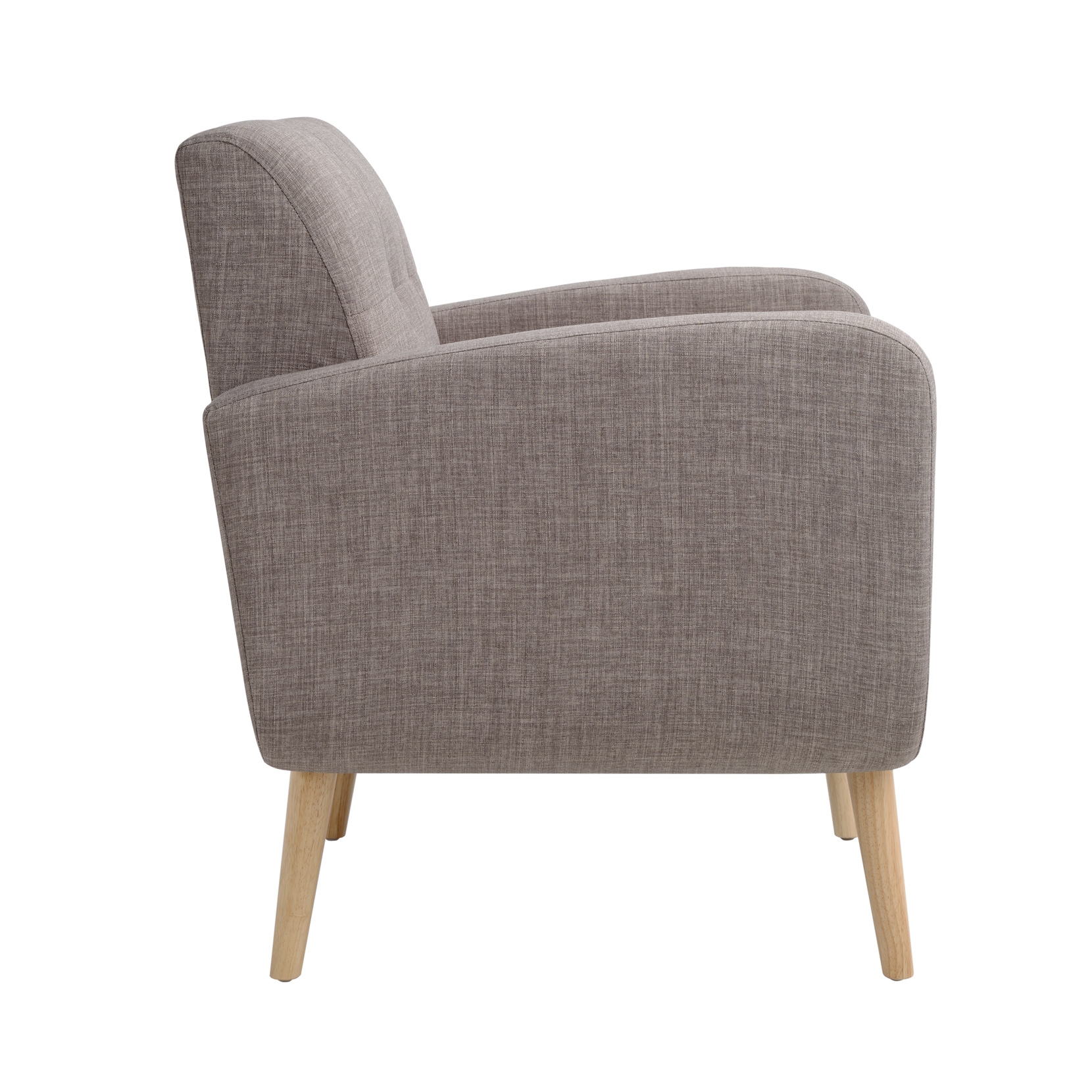 Mid-Century Modern Fabric Accent Armchair Single Sofa with Rubber Wood Legs for Living Room Mid-Century Modern Fabric Accent Armchair Single Sofa with Rubber Wood Legs for Living Room