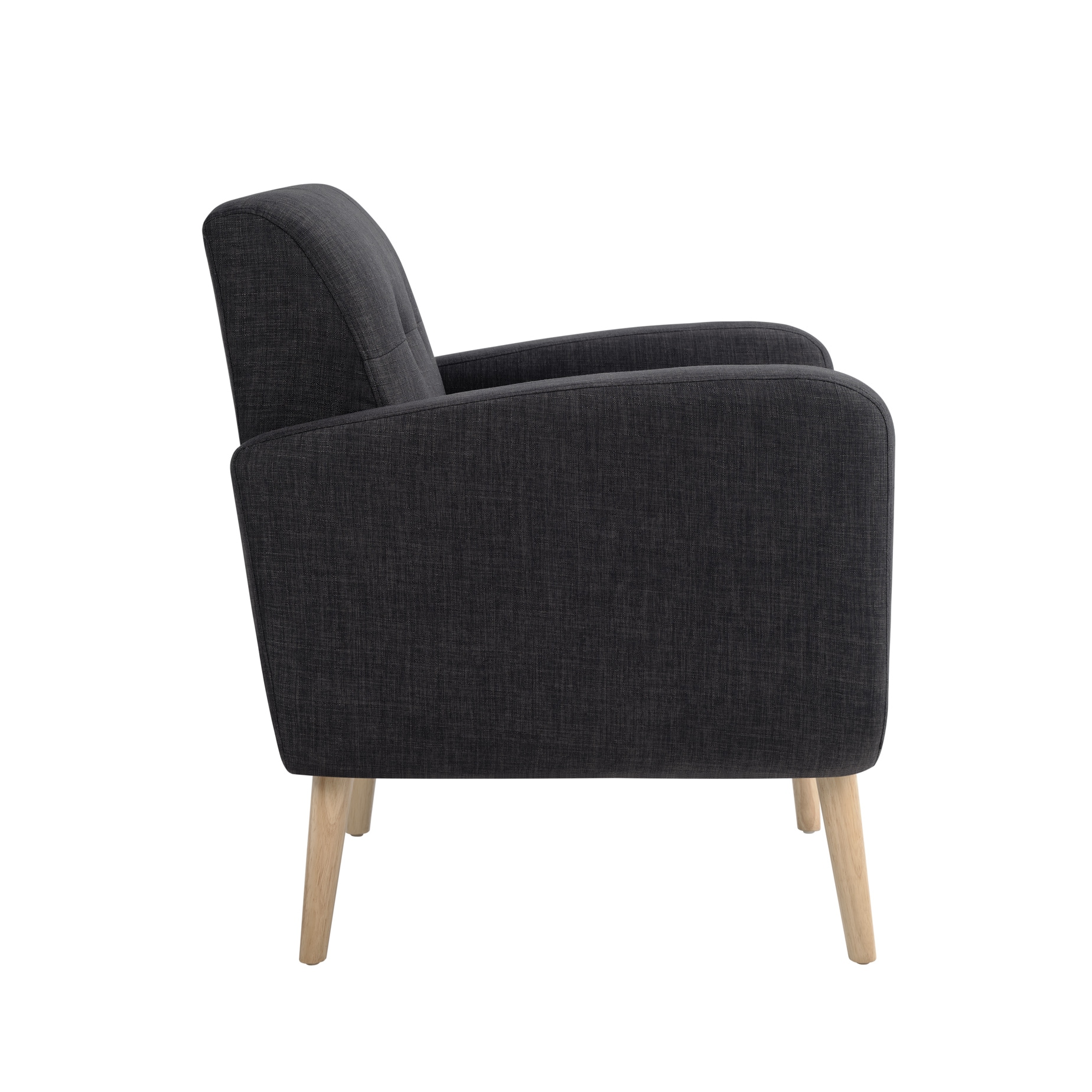 Mid-Century Modern Fabric Accent Armchair Single Sofa with Rubber Wood Legs for Living Room Mid-Century Modern Fabric Accent Armchair Single Sofa with Rubber Wood Legs for Living Room