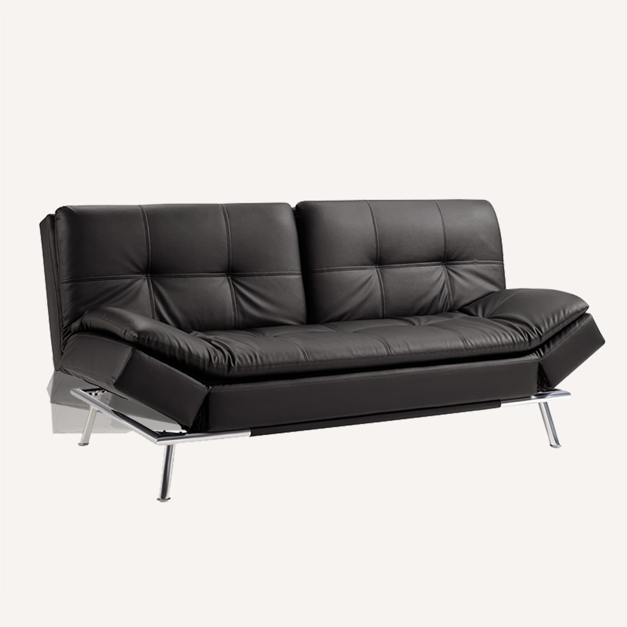 Folding Futon Sofa Bed for Living Room-Black Folding Futon Sofa Bed for Living Room-Black