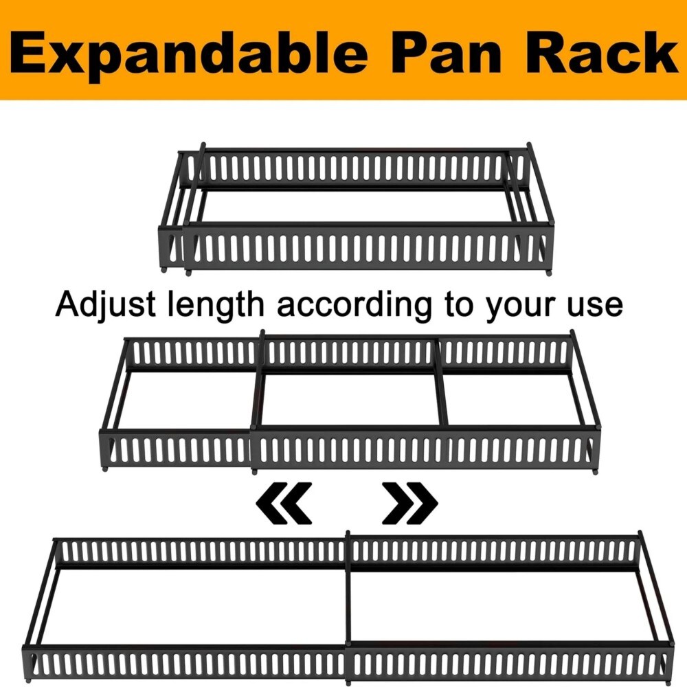 Expandable Pot Lid Organizer, Pots And Pans Lid Rack, Adjustable Pot Lid Holders For Cabinet, Clearance_voghion.com