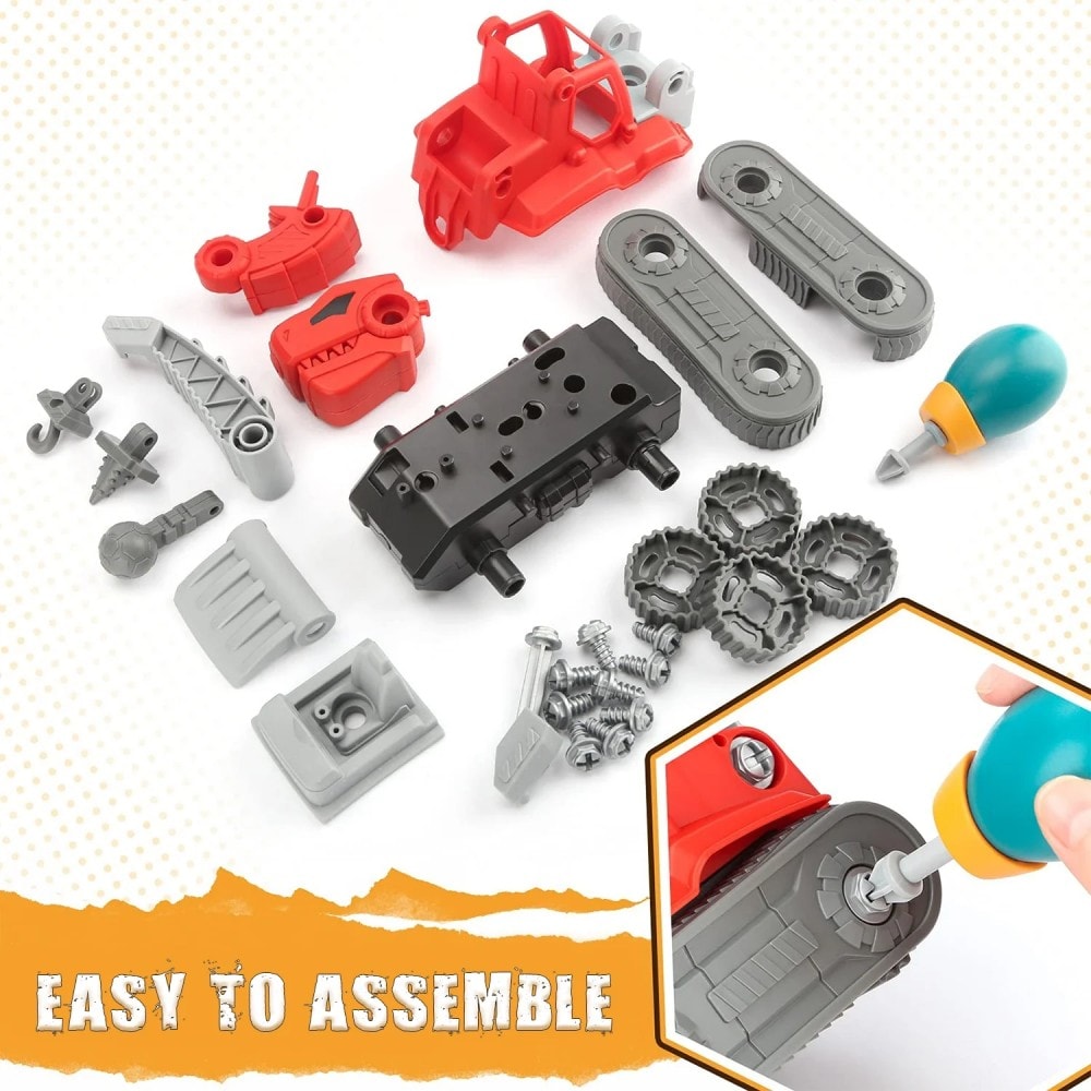 5 Pack Take Apart Dinosaur Set With Electric Drill, Construction Building Toy For Boys, Ideal Xmas Birthday Gift_voghion.com