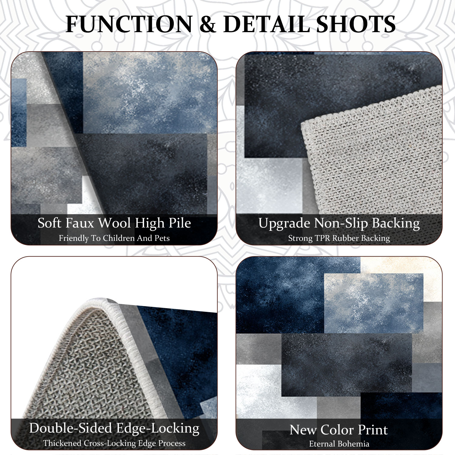 Set Of 3 Kitchen Rugs Non-slip Washable Abstract Pattern Mats_voghion.com