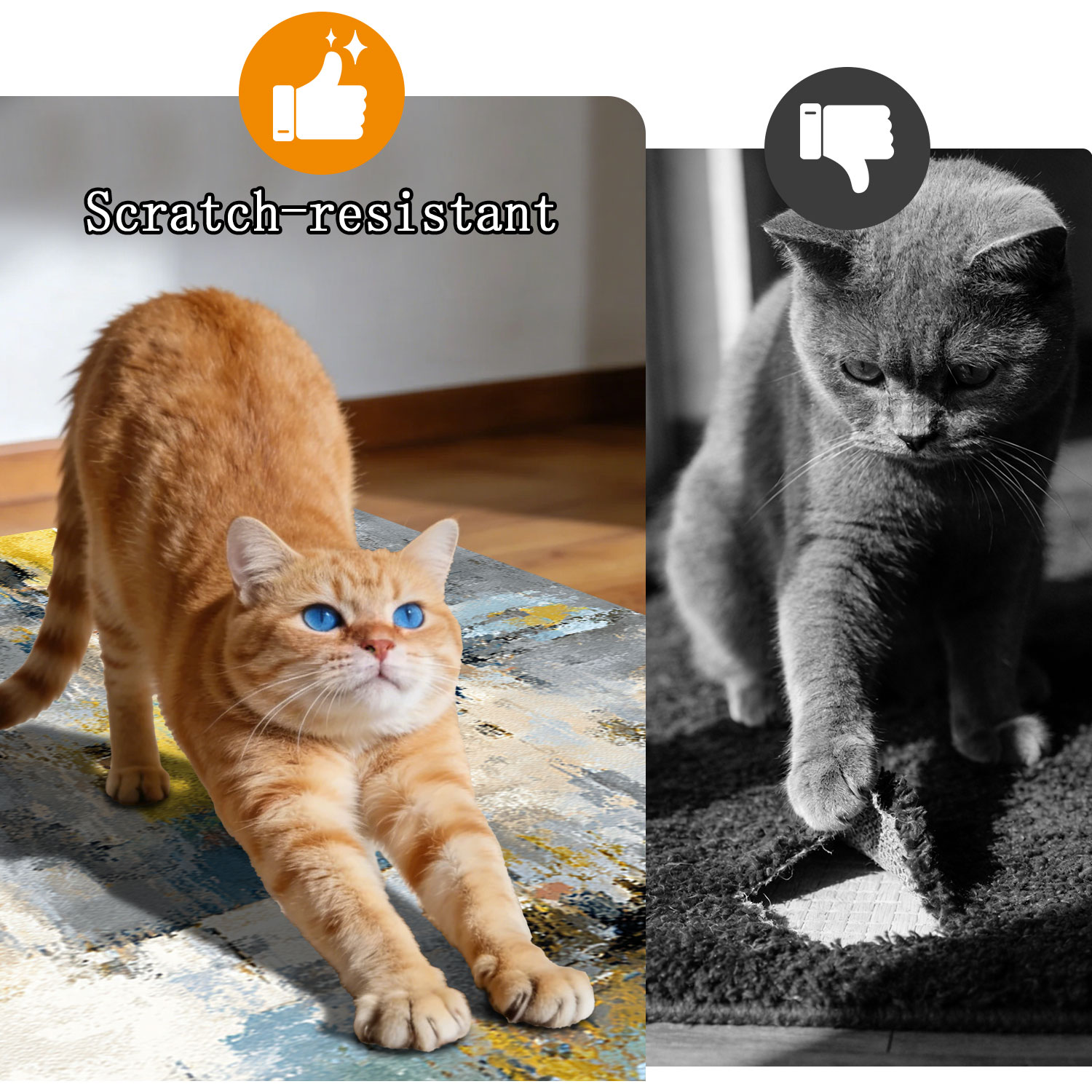 Three-piece Kitchen Rug Set Non-slip Washable Abstract Floor Mats_voghion.com