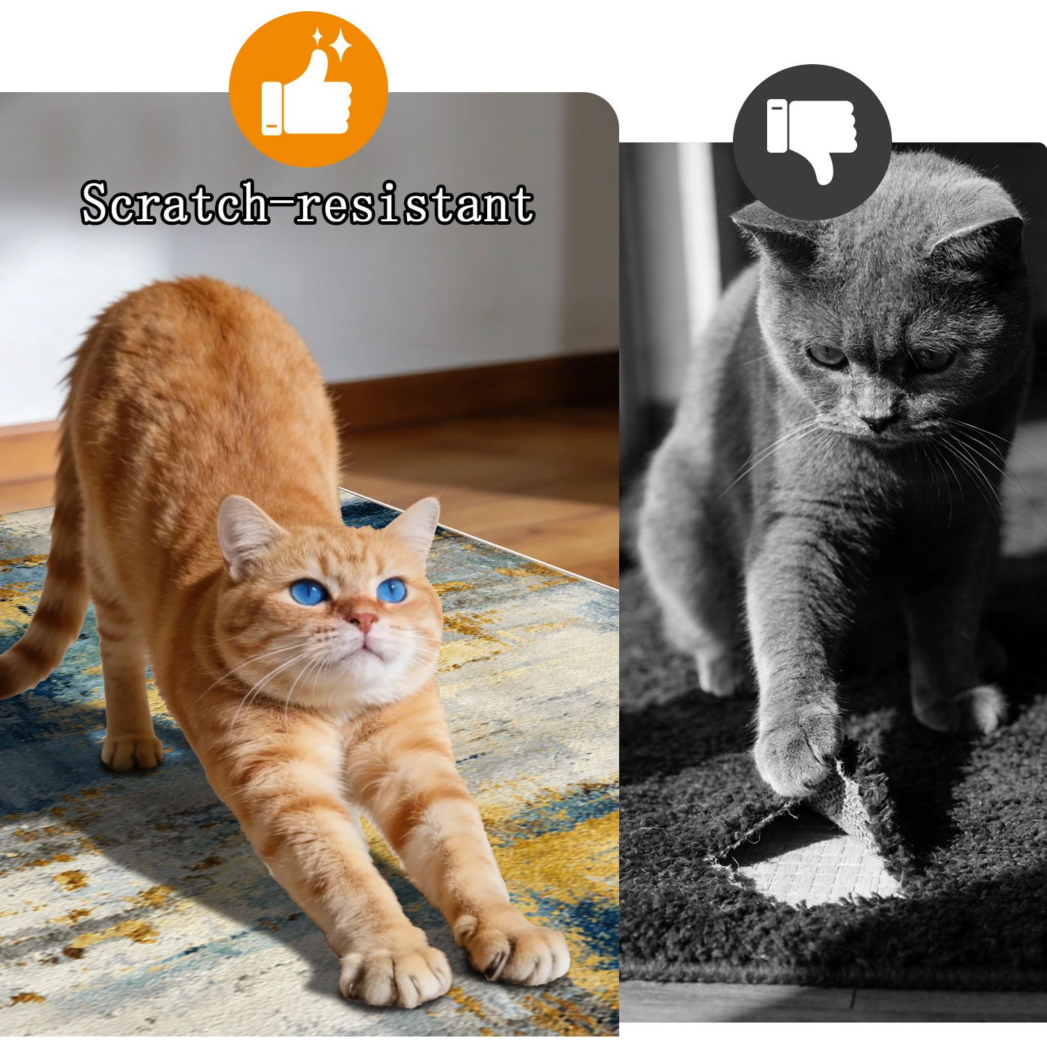 Three-piece Kitchen Rug Set Non-slip Abstract Pattern Floor Mats_voghion.com