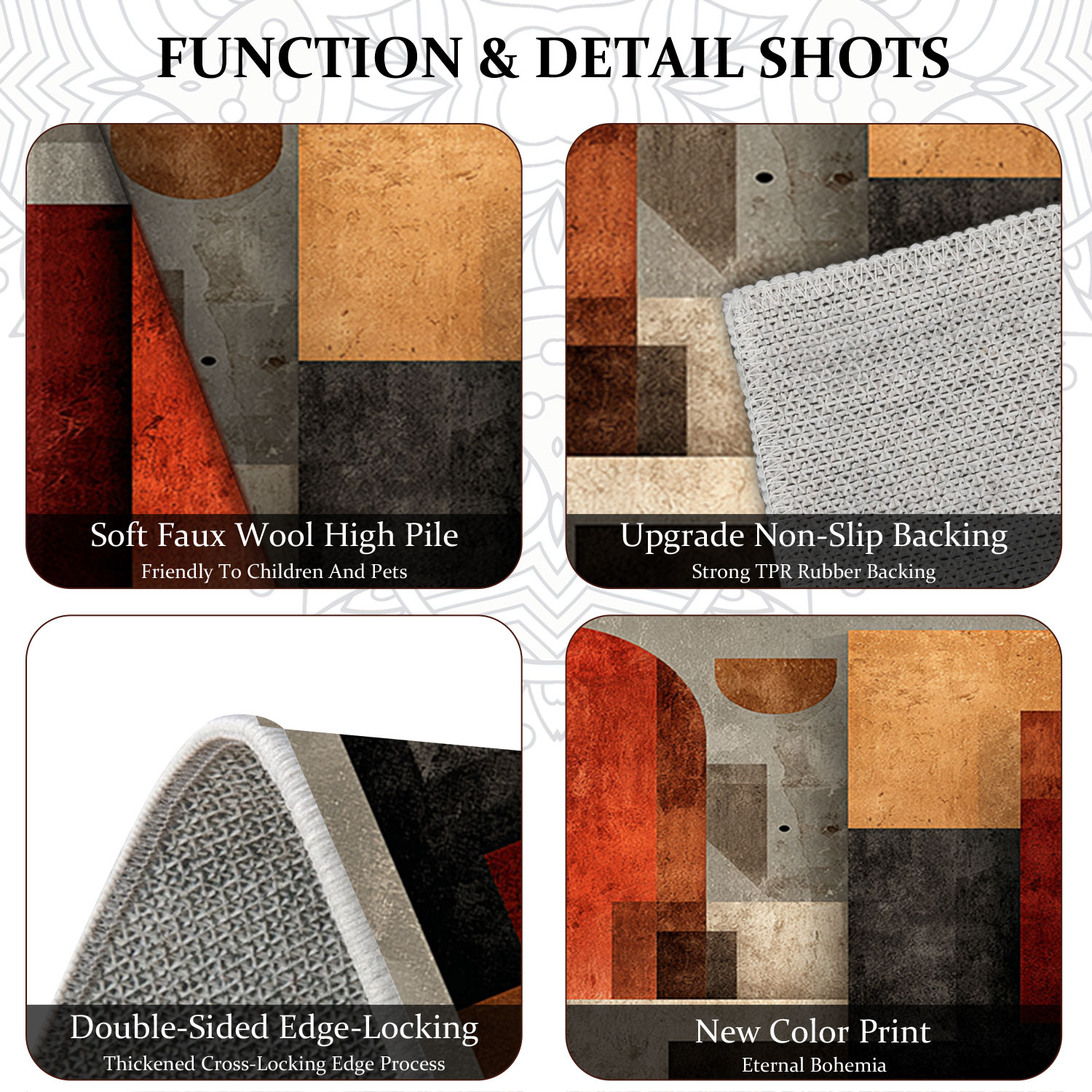 Three-piece Kitchen Rug Set Non-slip And Washable Abstract Pattern_voghion.com