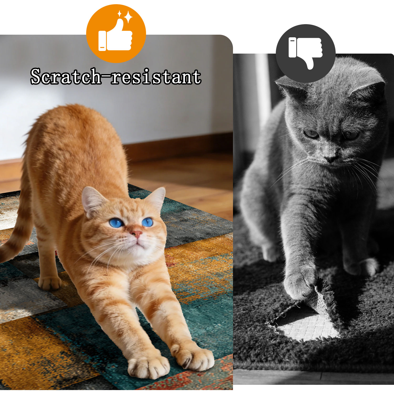 Three-piece Kitchen Rug Set Non-slip Abstract Pattern Floor Mats_voghion.com