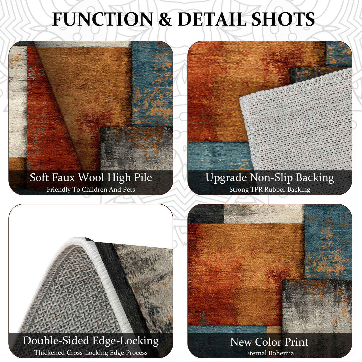 Three-piece Kitchen Rug Set Non-slip Washable Abstract Pattern_voghion.com