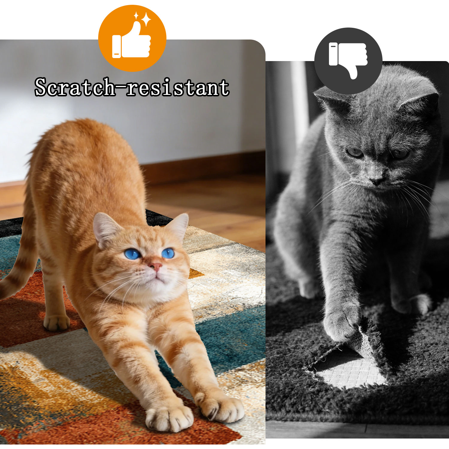 Three-piece Kitchen Rug Set Non-slip Washable Abstract Floor Mats_voghion.com