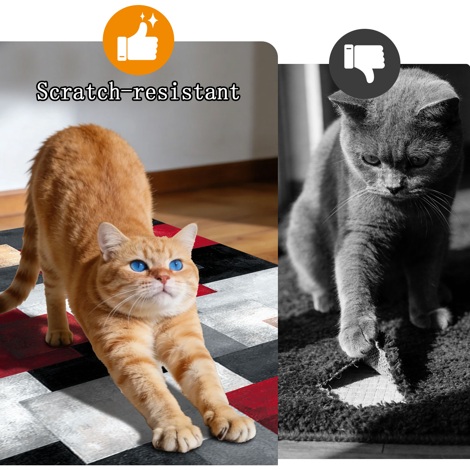 Three-piece Kitchen Rug Set Non-slip Washable Abstract Pattern_voghion.com
