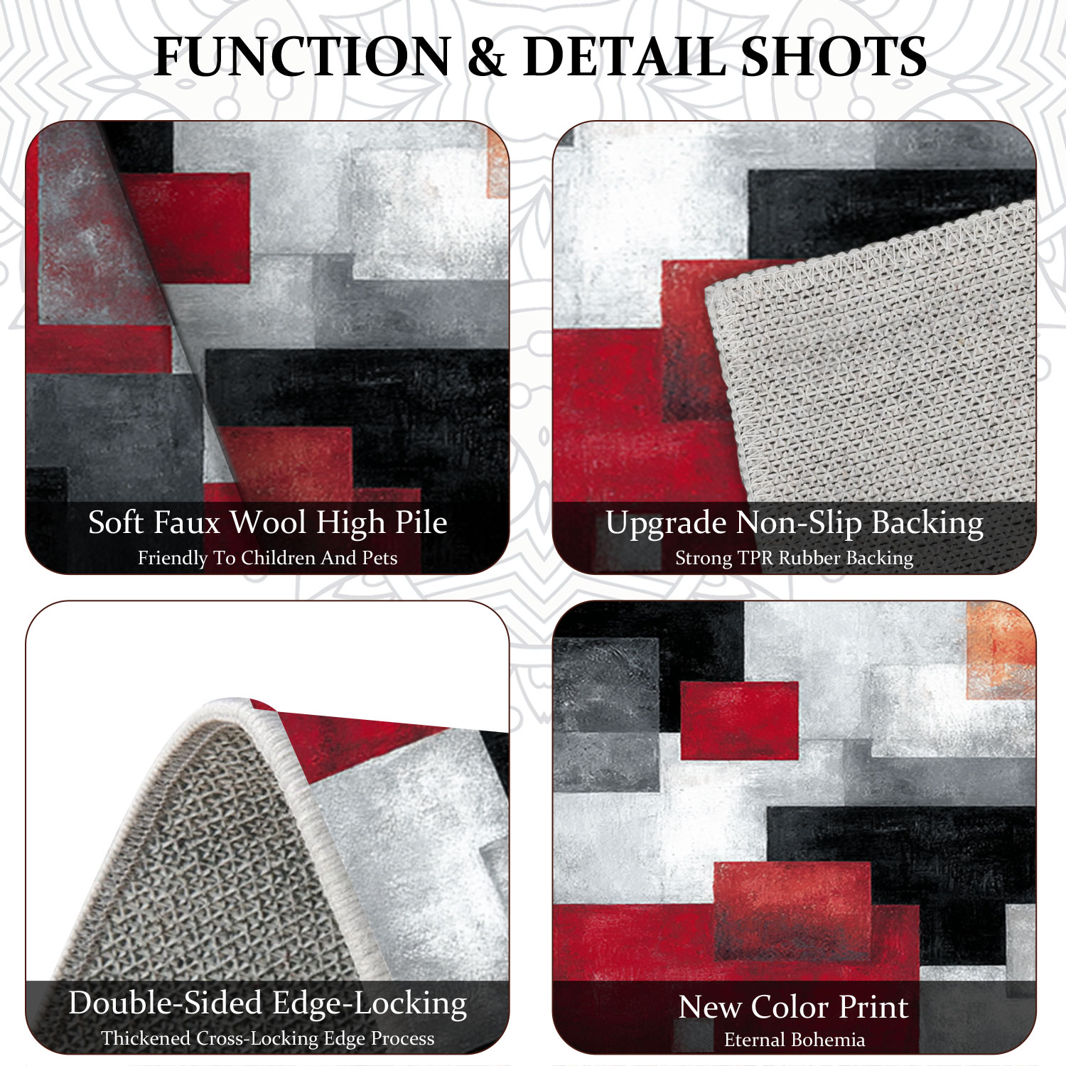 Three-piece Kitchen Rug Set Non-slip Washable Abstract Pattern_voghion.com