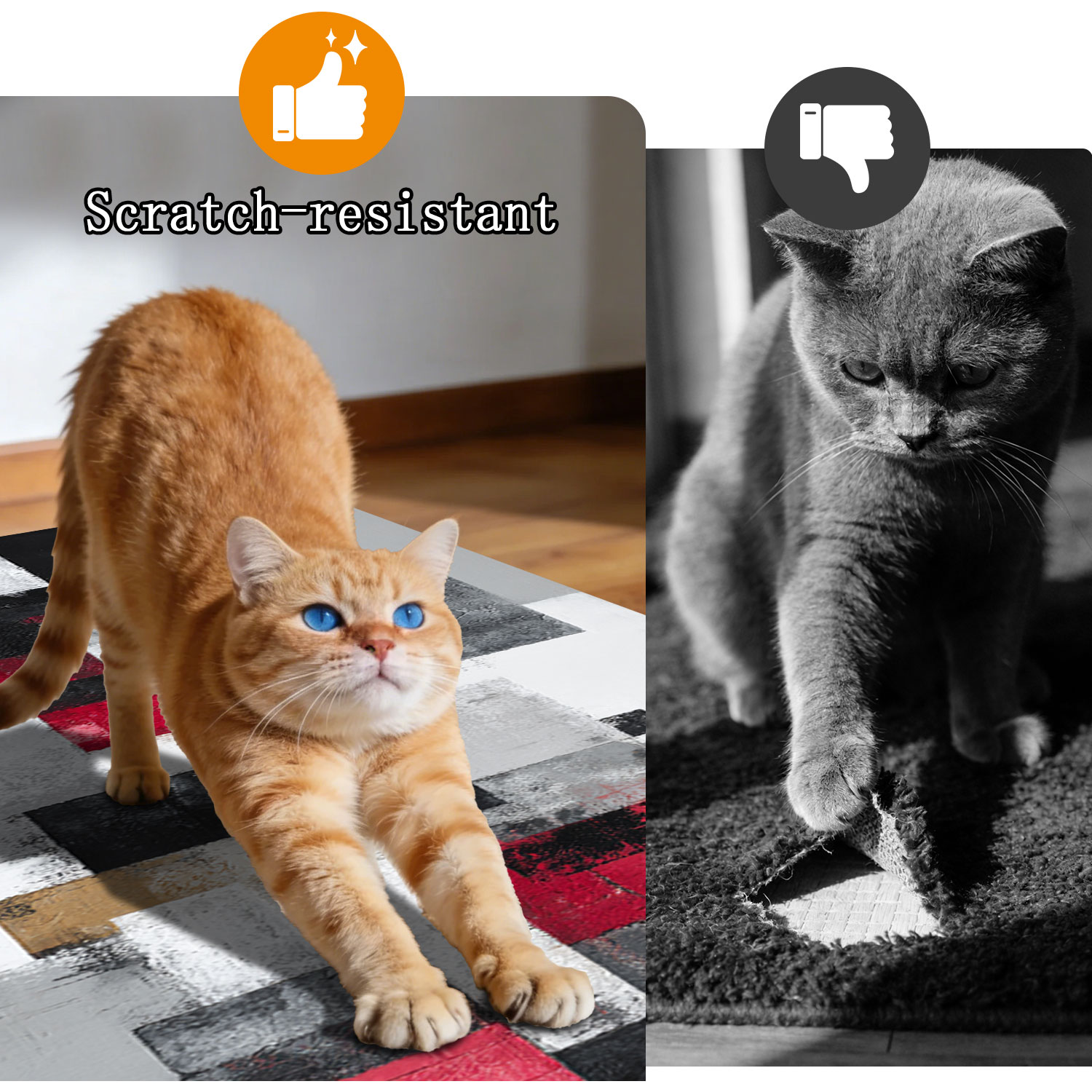 3-piece Kitchen Rug Set Abstract Pattern Non-slip And Washable_voghion.com