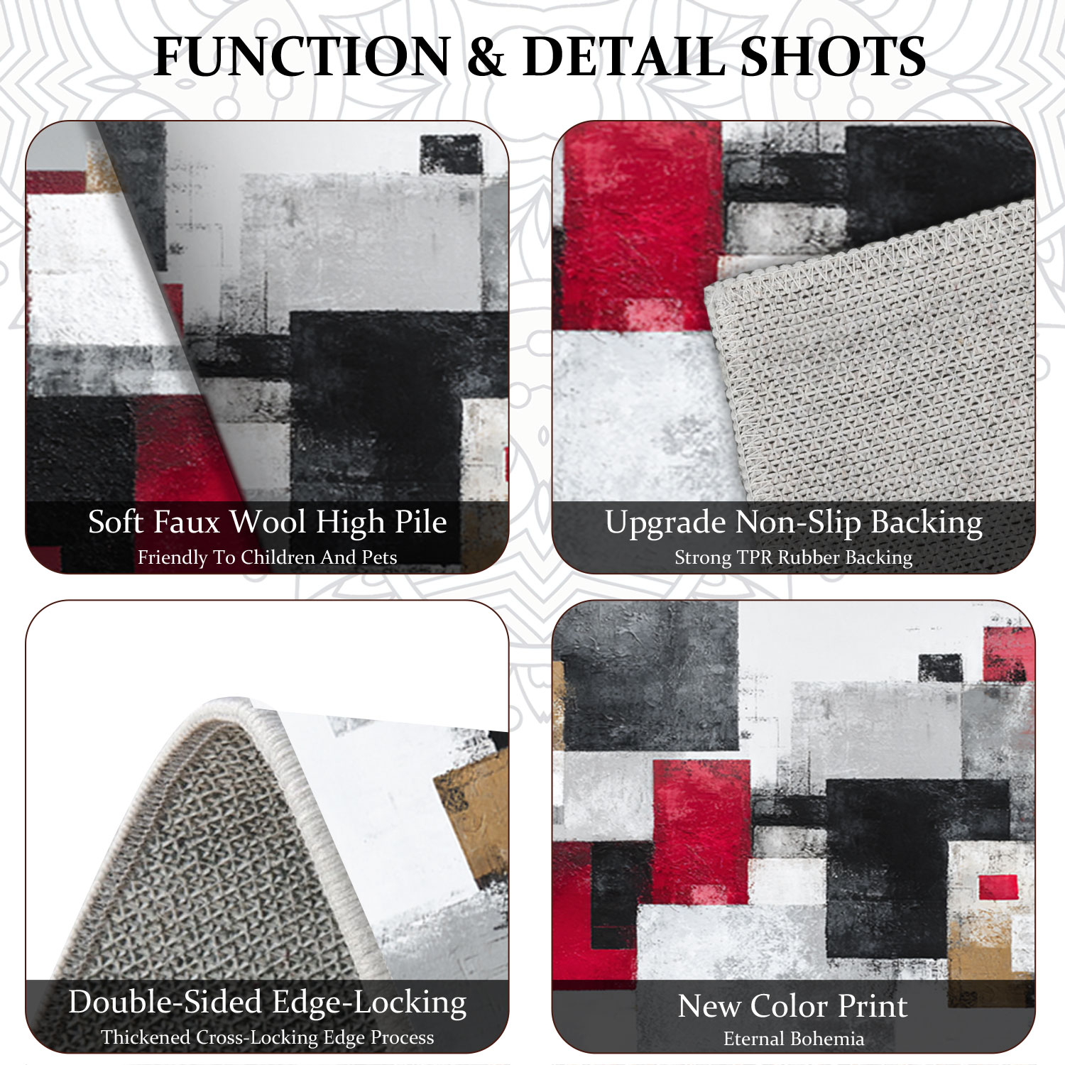 3-piece Kitchen Rug Set Abstract Pattern Non-slip And Washable_voghion.com