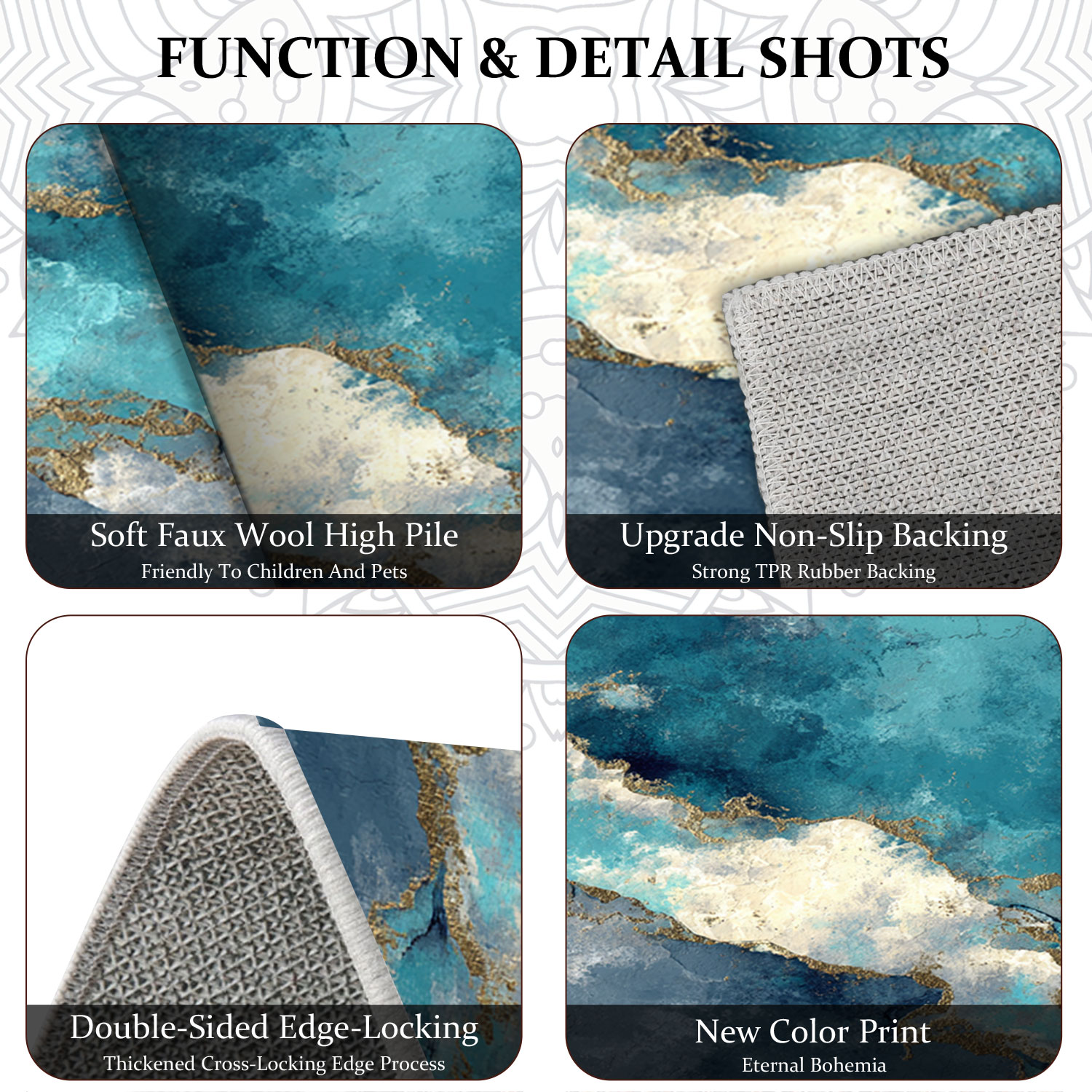 3-piece Kitchen Rug Set Abstract Pattern Non-slip And Washable_voghion.com