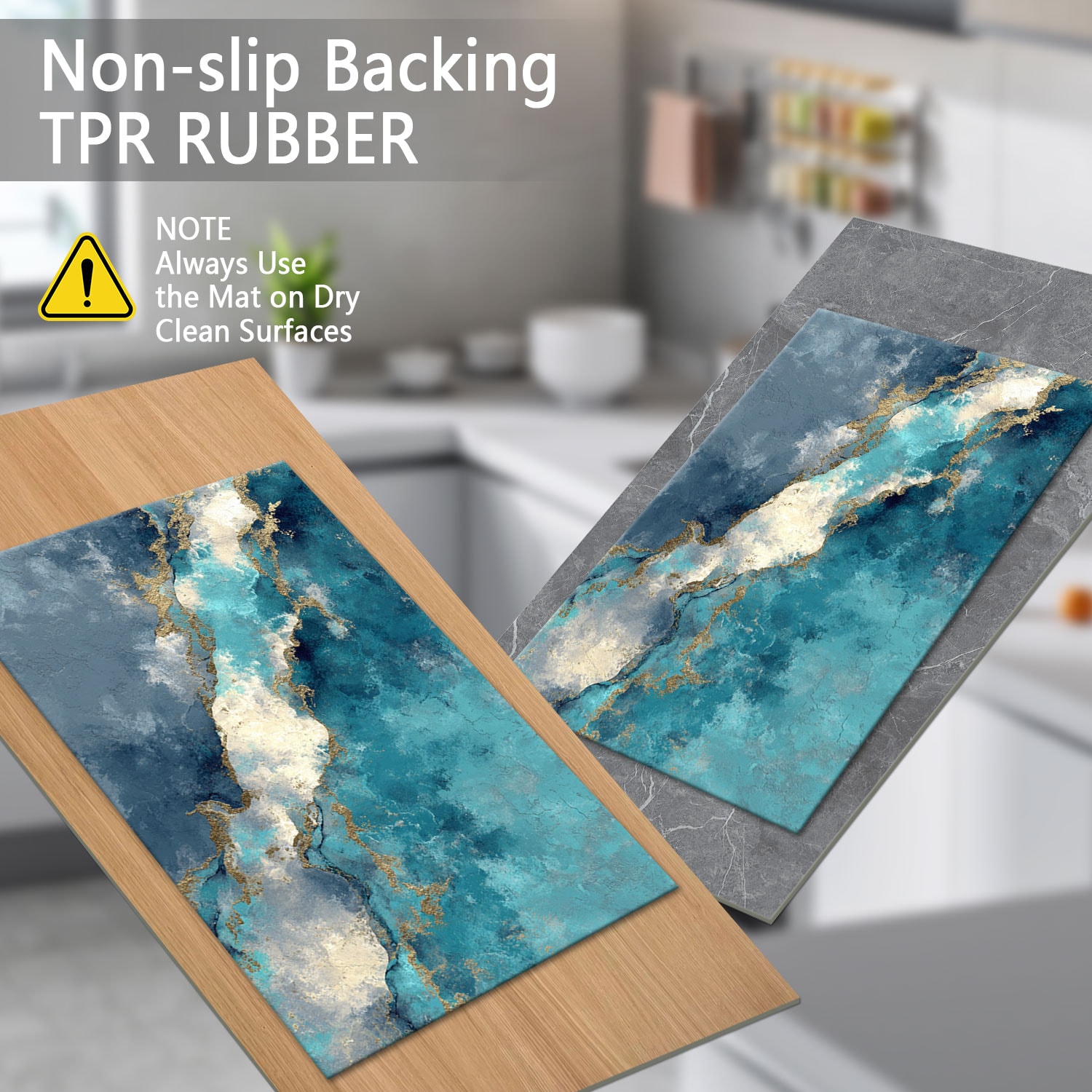 3-piece Kitchen Rug Set Abstract Pattern Non-slip And Washable_voghion.com