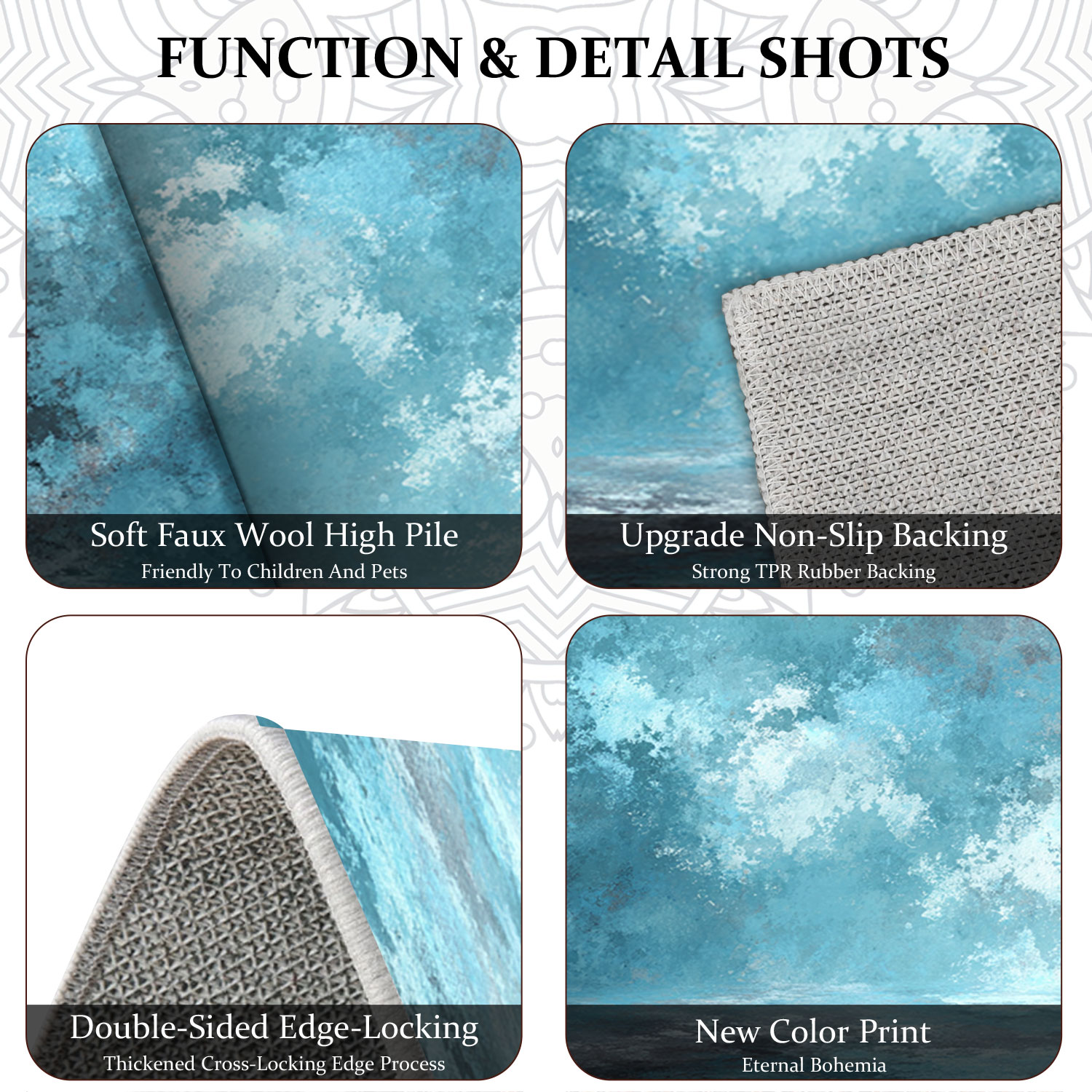 Three-piece Kitchen Rug Set Washable Non-slip Abstract Pattern_voghion.com