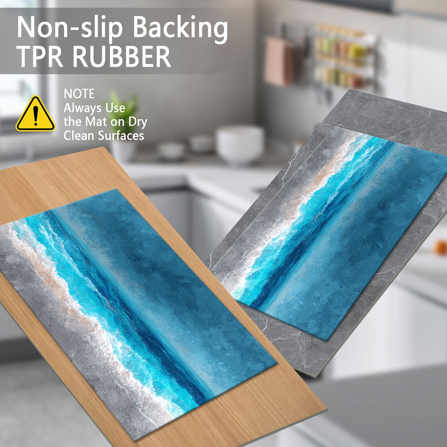 Three-piece Kitchen Rug Set Non-slip And Washable Abstract Pattern_voghion.com