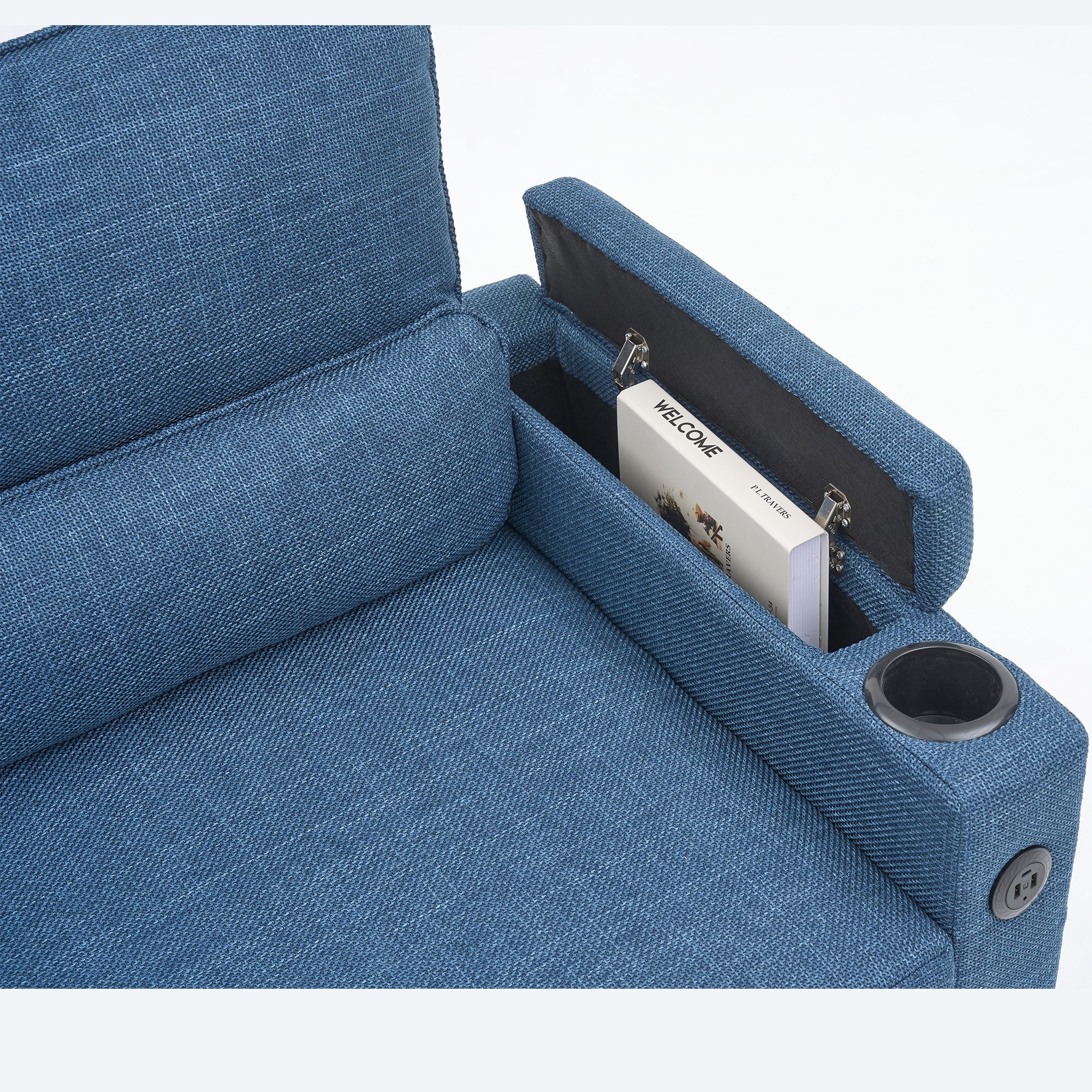Convertible Sleeper Sofa 2 in 1, L-Shaped Couches for Living Room, Pull Out Sectional Futon Sofa Bed with Storage Space, USB Ports and Cup Holders for Bedroom(Blue) Convertible Sleeper Sofa 2 in 1, L-Shaped Couches for Living Room, Pull Out Sectional Futon Sofa Bed with Storage Space, USB Ports and Cup Holders for Bedroom(Blue)