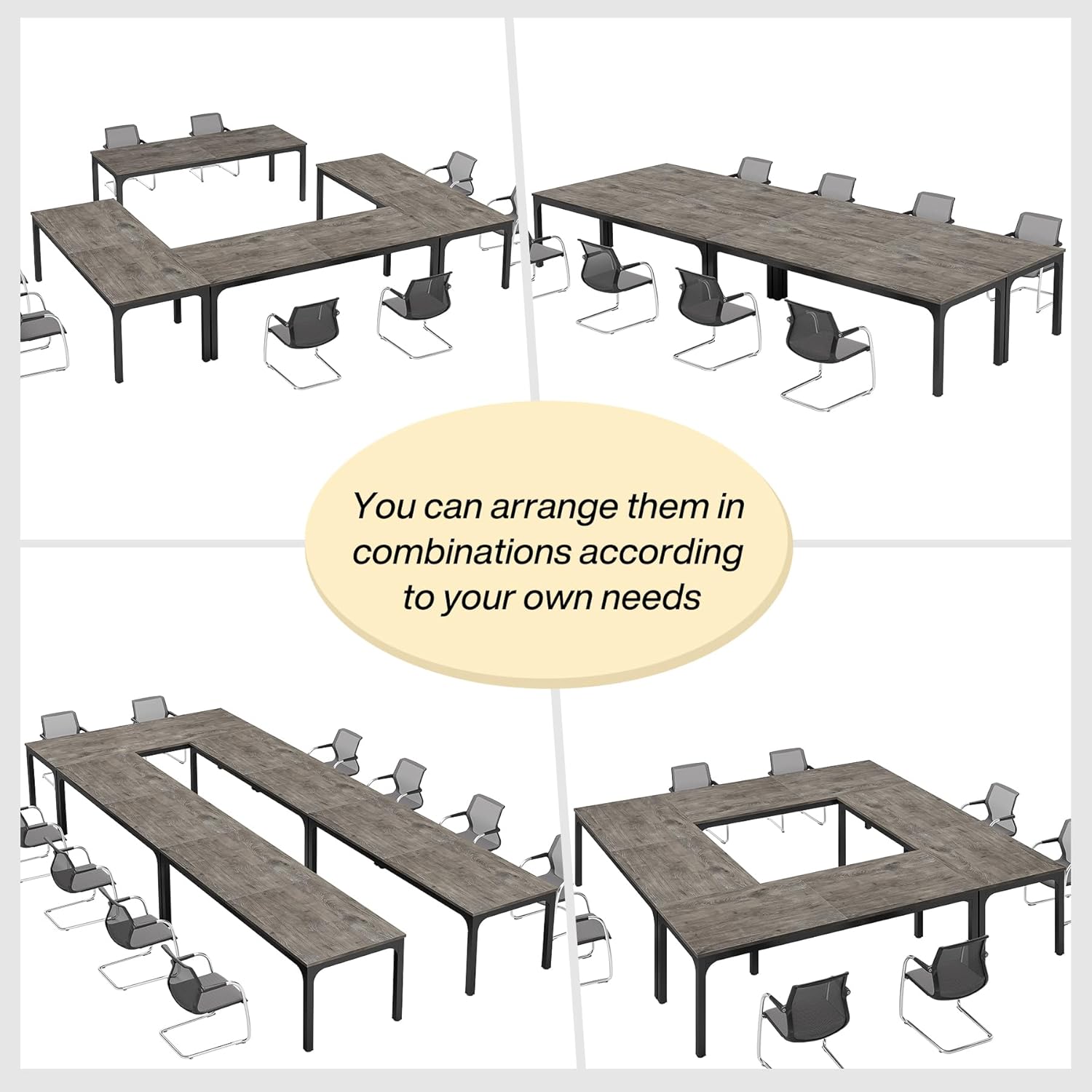 Rectangle Executive Desk Computer Desk 6FT Conference Table_voghion.com
