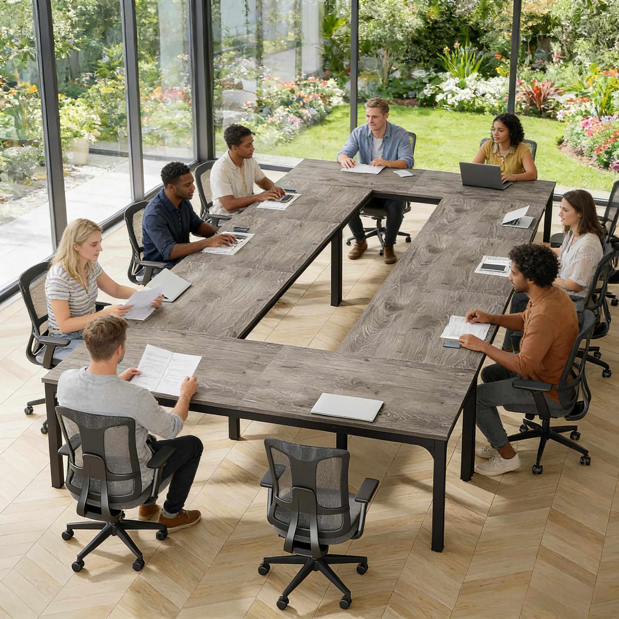 Rectangle Executive Desk Computer Desk 6FT Conference Table_voghion.com