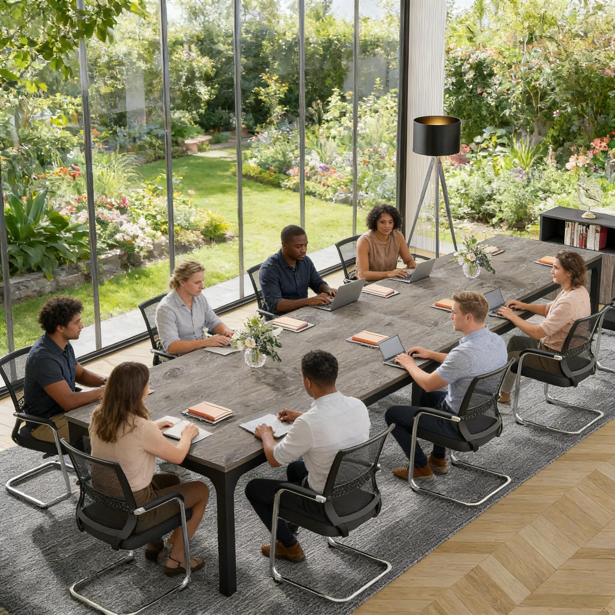 Rectangle Executive Desk Computer Desk 6FT Conference Table_voghion.com