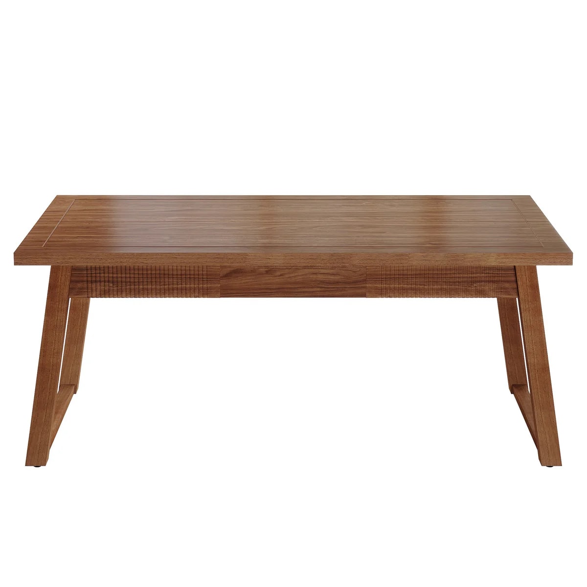 Wood Computer Desk, Mid-Century Modern Study Writing Table With Drawer_voghion.com