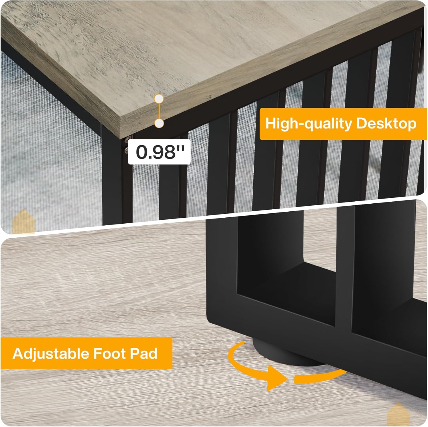 Two Person Desk, Long Executive Desk Double Computer Desk_voghion.com