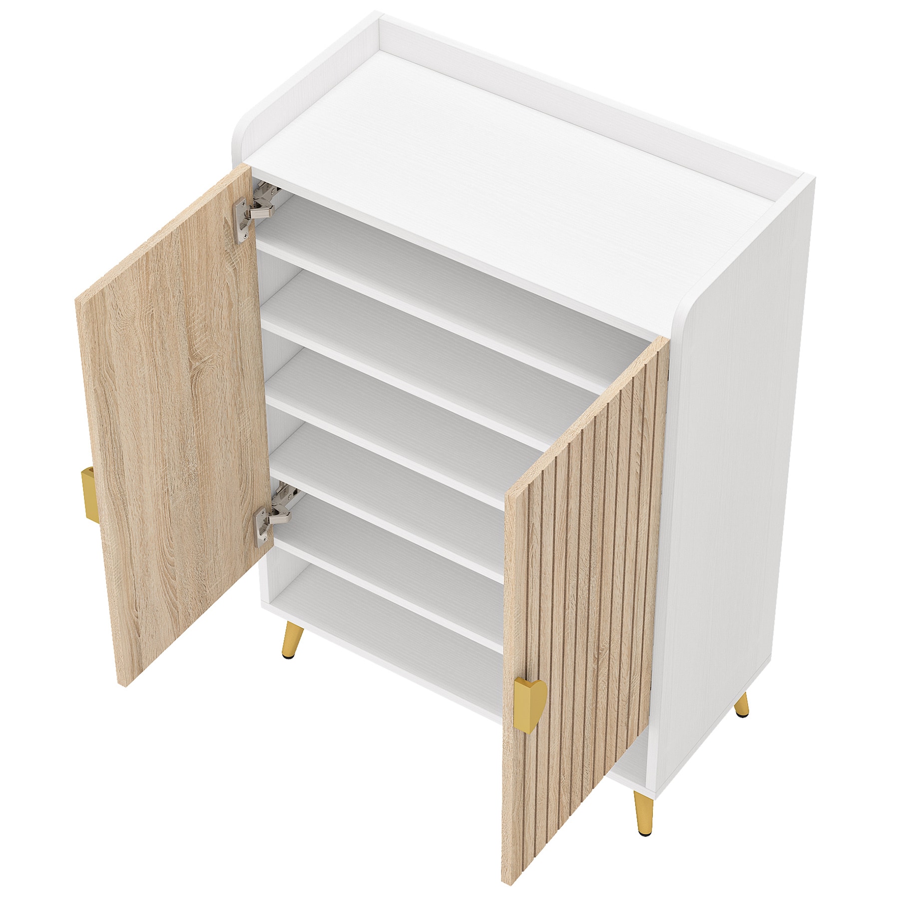 Shoe Cabinet, Shoe Storage Organizer With Adjustable Shelves_voghion.com