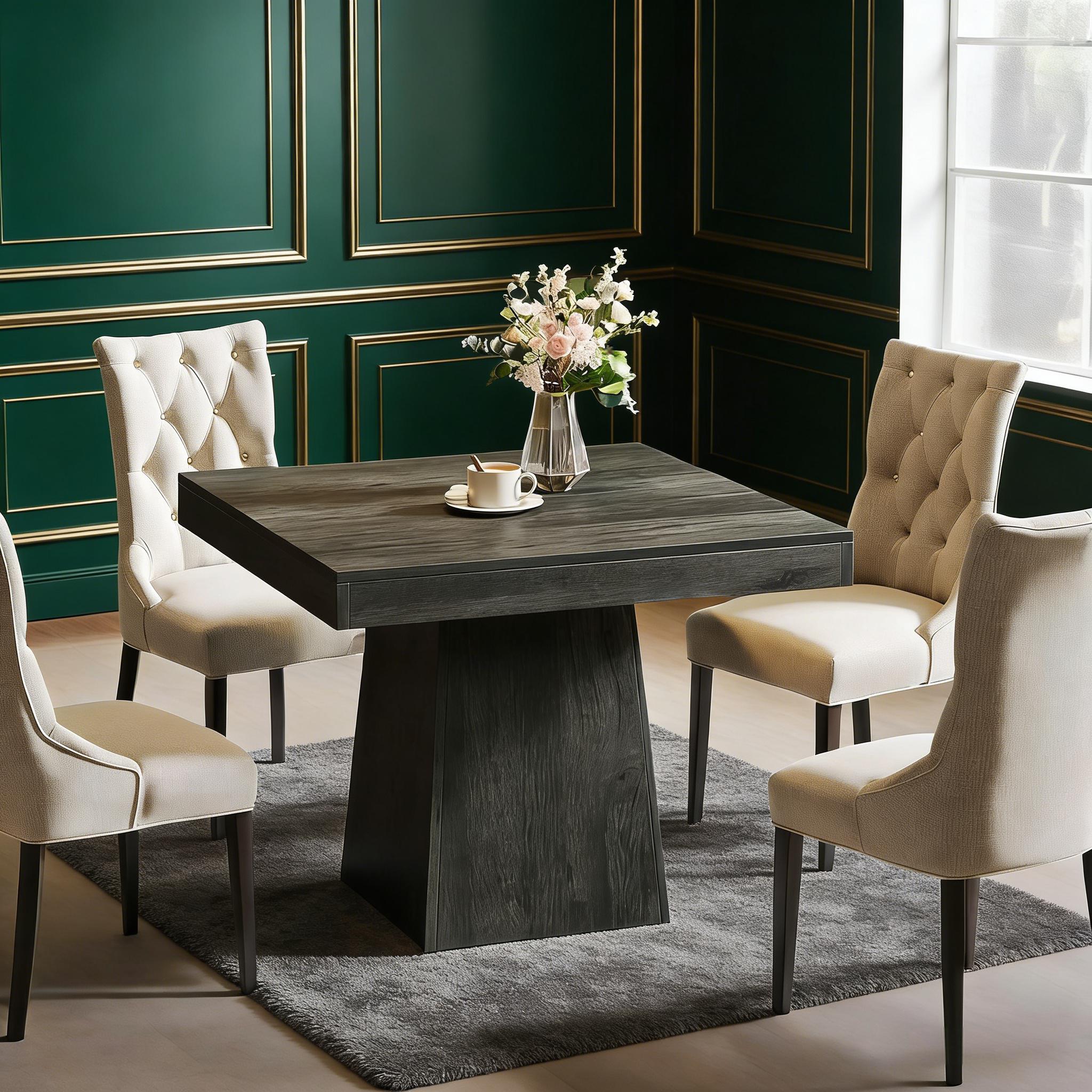 Dining Table, Square Farmhouse Kitchen Table Dinner Table_voghion.com