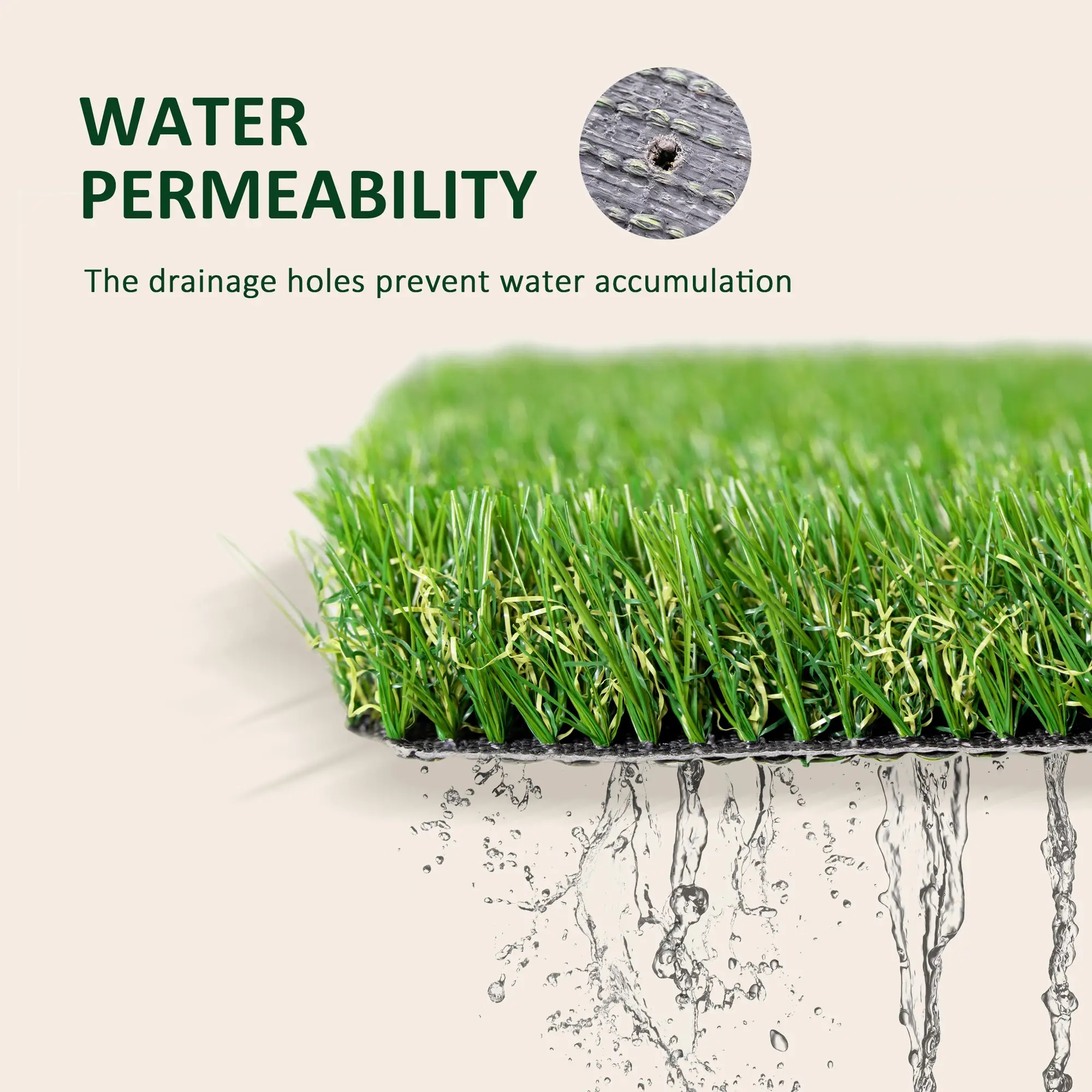 10' X 3' Artificial Turf Grass With Simulated Look & Feel UV Protection, & Drain Holes For Rain_maomaolike.com