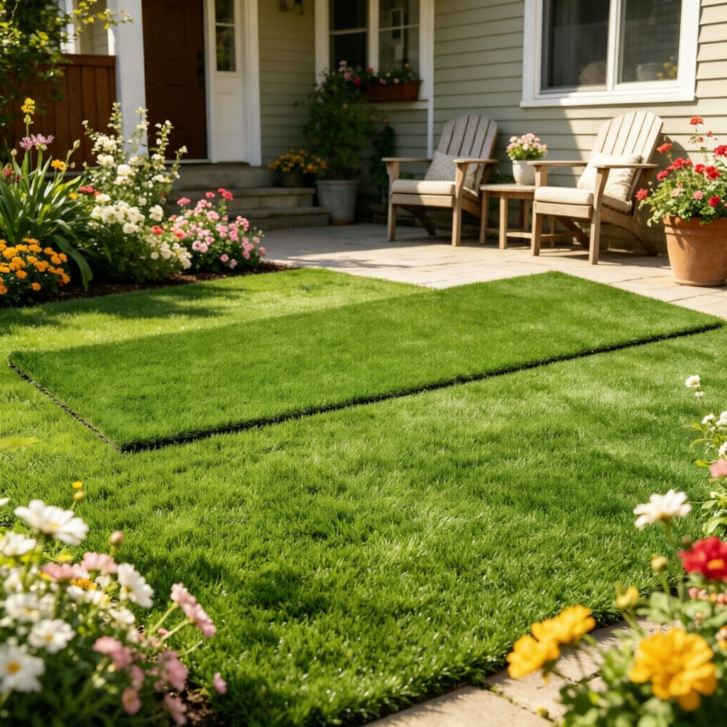 10' X 3' Artificial Turf Grass With Simulated Look & Feel UV Protection, & Drain Holes For Rain_maomaolike.com