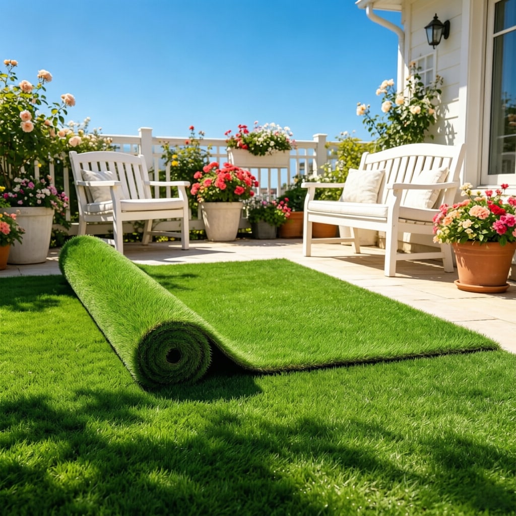 10' X 3' Artificial Turf Grass With Simulated Look & Feel UV Protection, & Drain Holes For Rain_maomaolike.com