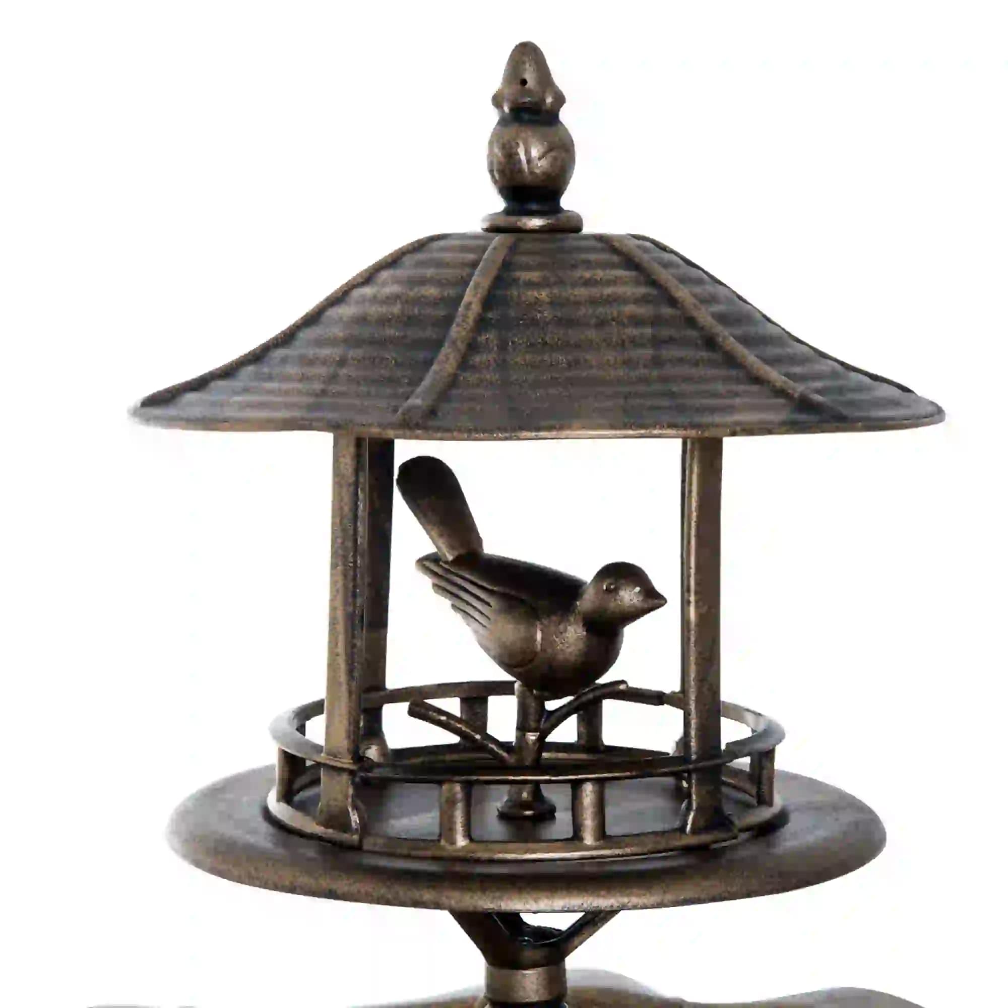3 In 1 Garden Bird Bath Bowl Pedestal With Bird Feeder, Large Water Basin, Underneath Flower Planter_maomaolike.com