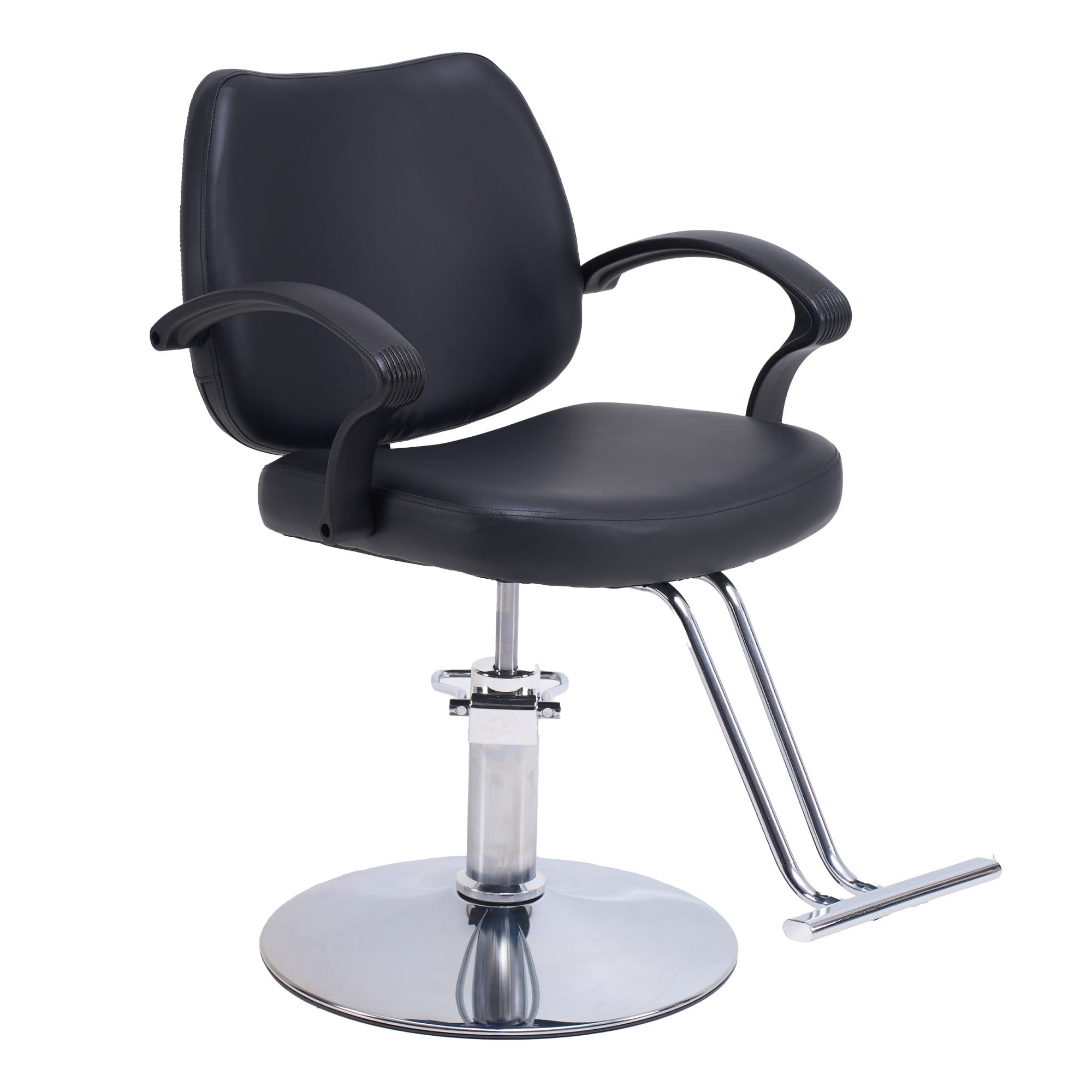 Barber Chair For Hair Stylist- 360° Swivel, Adjustable Height, Capacity 350 LBS With Heavy Duty Hydraulic Pump,BLACK_voghion.com